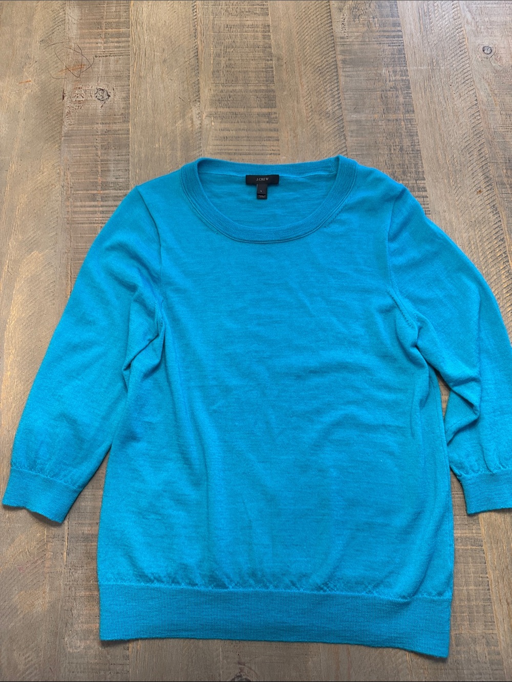 J. Crew Bright Turquoise Crewneck Sweater
